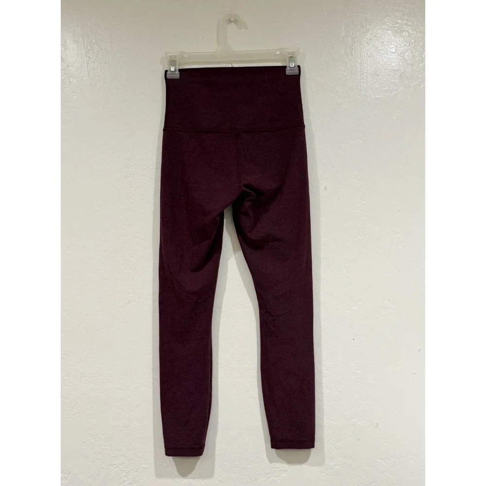 Lululemon Align High-Rise Pant 25 Nulu Leggings Dark Red Plum Heathered Womens